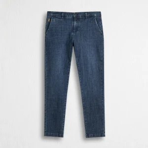 Pantalone chino in denim leggero - Mid Blue