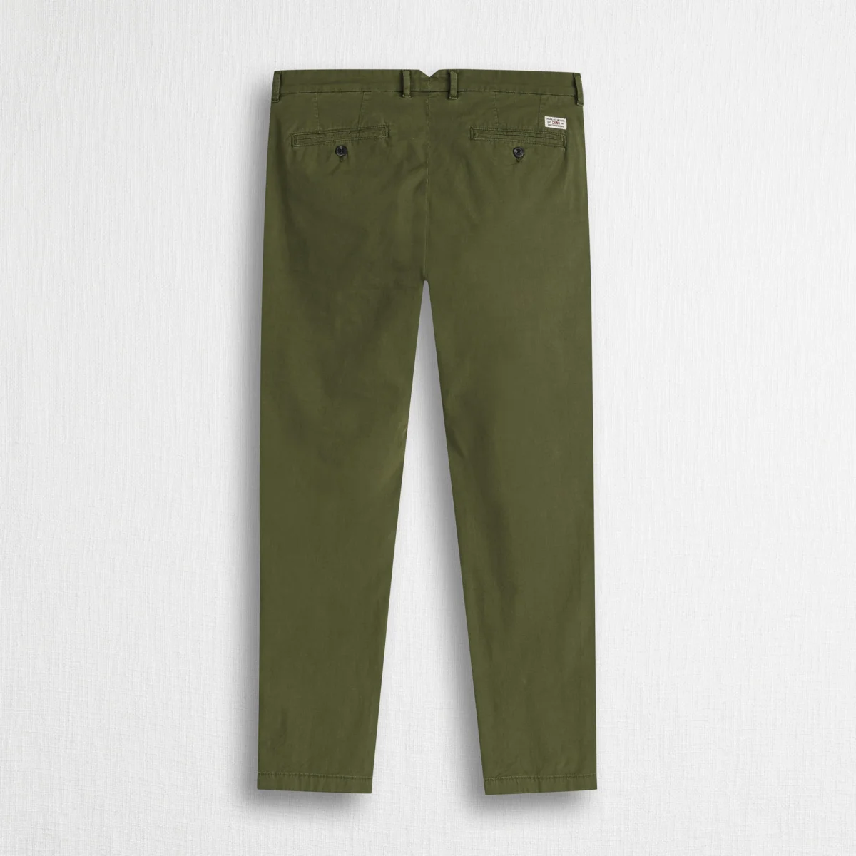 Pantalone chino in popeline stretch - Dark Olive - immagine 3