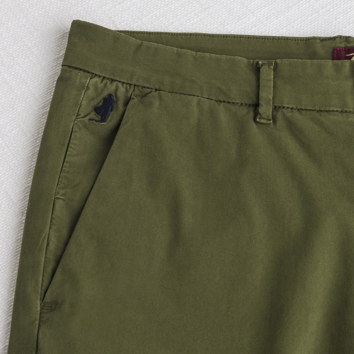 Pantalone chino in popeline stretch - Dark Olive - immagine 4