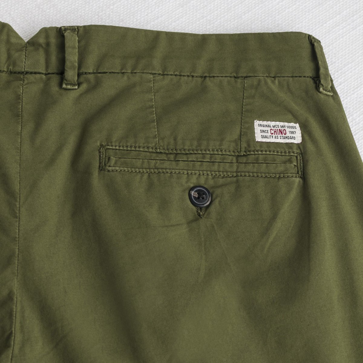 Pantalone chino in popeline stretch - Dark Olive - immagine 6