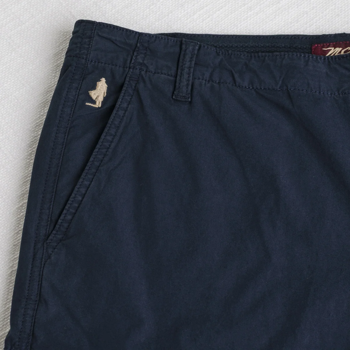 Pantalone cargo in popeline stretch - Navy Blue - immagine 4
